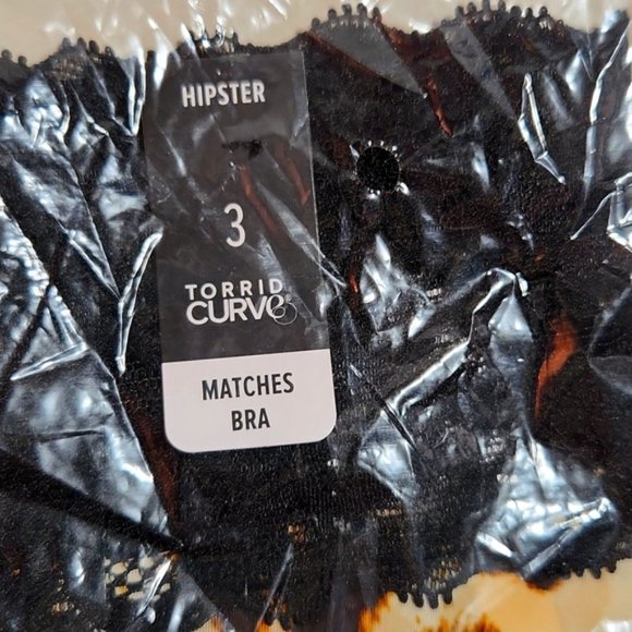 ❤️NWT VINTAGE TORRID ANIMAL PRINT HIPSTER LACE TRIM LATTICE BACK PANTY - Picture 8 of 12